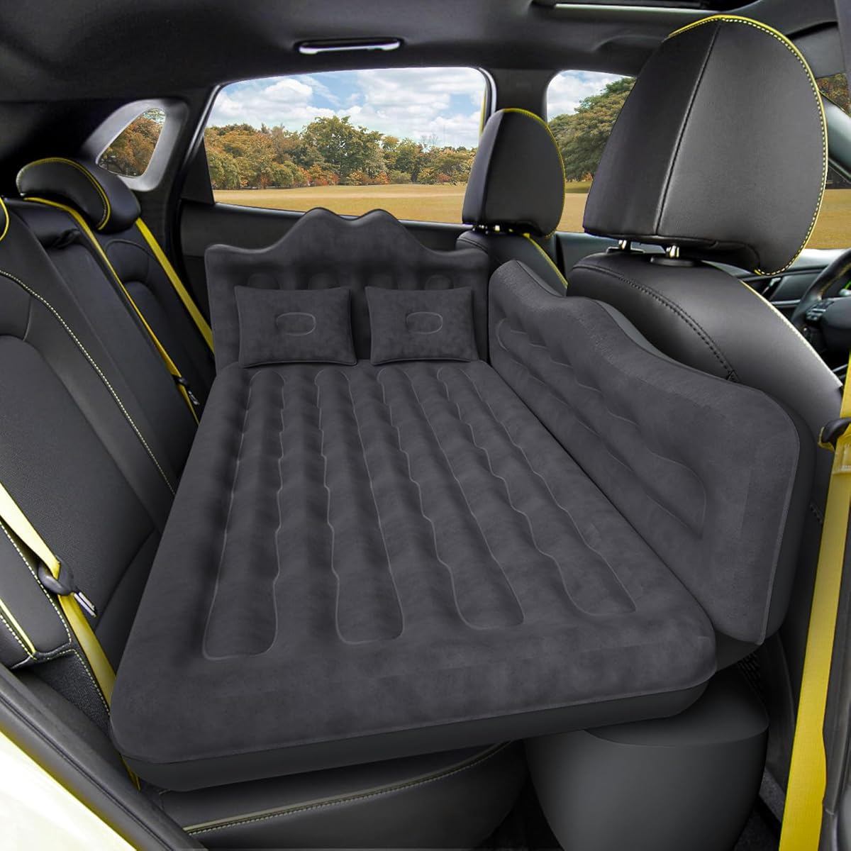 Back Seat Car Air Mattress: Inflatable SUV Car Camping Bed for Truck Van