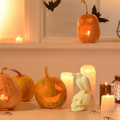 Miniatura 6 de Molde de vela de Halloween para hacer velas, molde de silicona 3D para fundición de resina, bricolaje de yeso, arcilla polimérica, decoración del