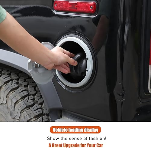 Vista 13 de Tapa del tanque de gasolina con bloqueo de puerta para Hummer H2 2003-2009, accesorios para llenado de combustible, tapa de gasolina, tapa de tapa