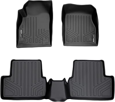 SMARTLINER Custom Fit Floor Mats 2 Row Liner Set for 2011-2015 Chevrolet Cruze