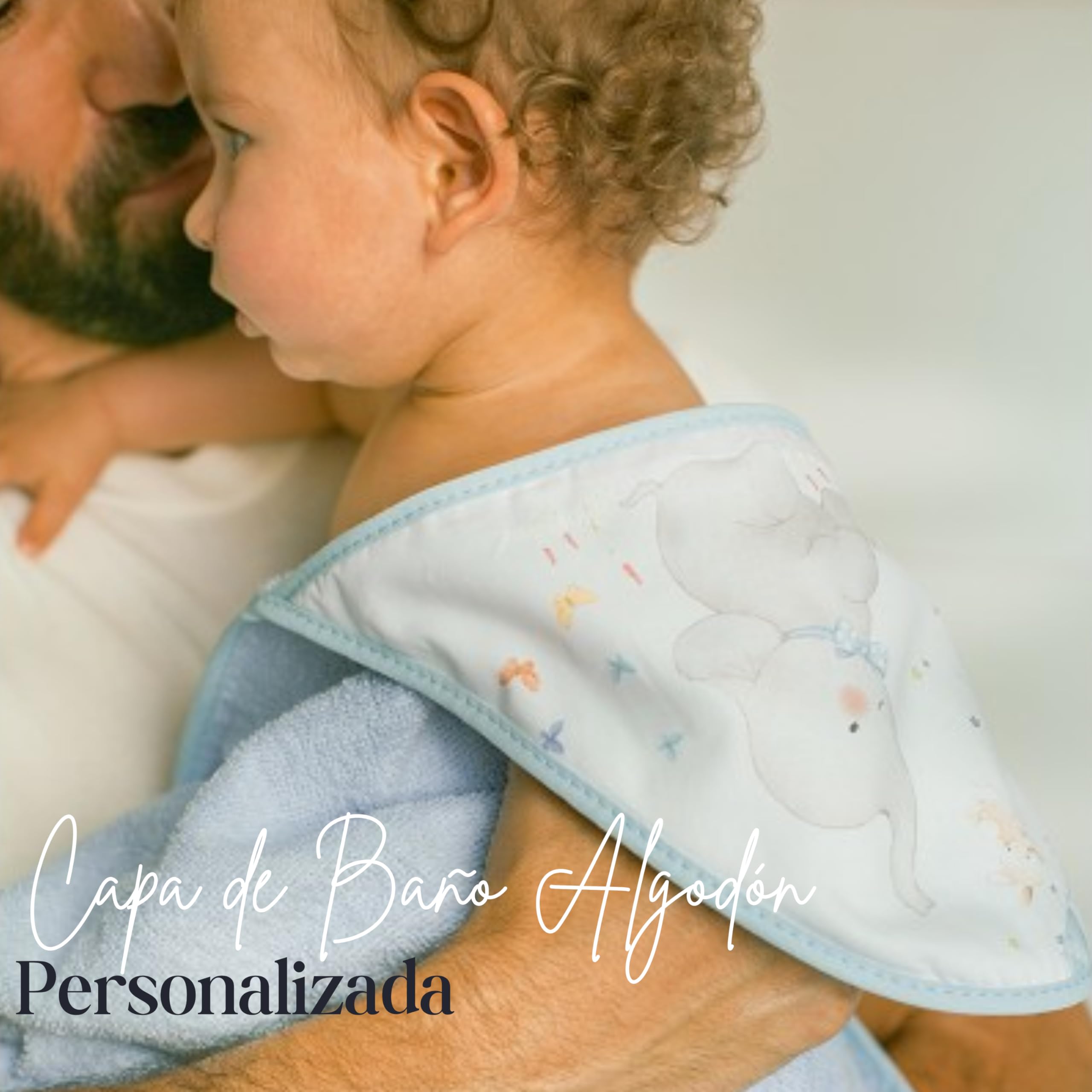 Bubbles Canastilla Bebé Personalizada con Manta, Dou Dou Ovejita Bordado, Set de Primera Puesta y Set de Higiene, Regalo Recién Nacido (Azul)