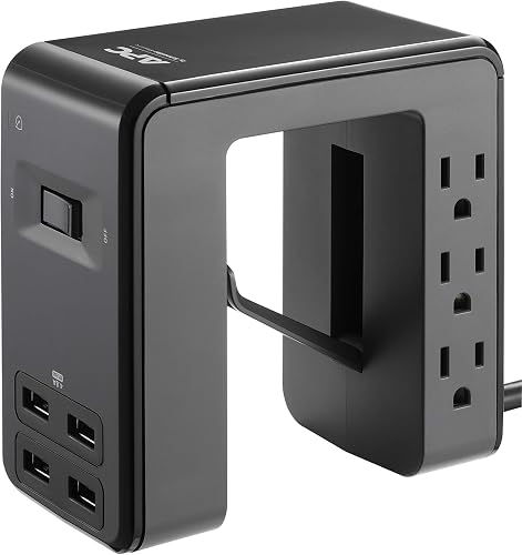 APC U-Shaped Surge Protector 6-Outlets 1080 Joule with 4 USB Charger Ports (PE6U4)