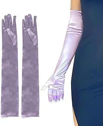Satin Long Gloves Costume Silk Opera Gloves Tea Party 1920s Accessory Elbow Length Sleeves Costum