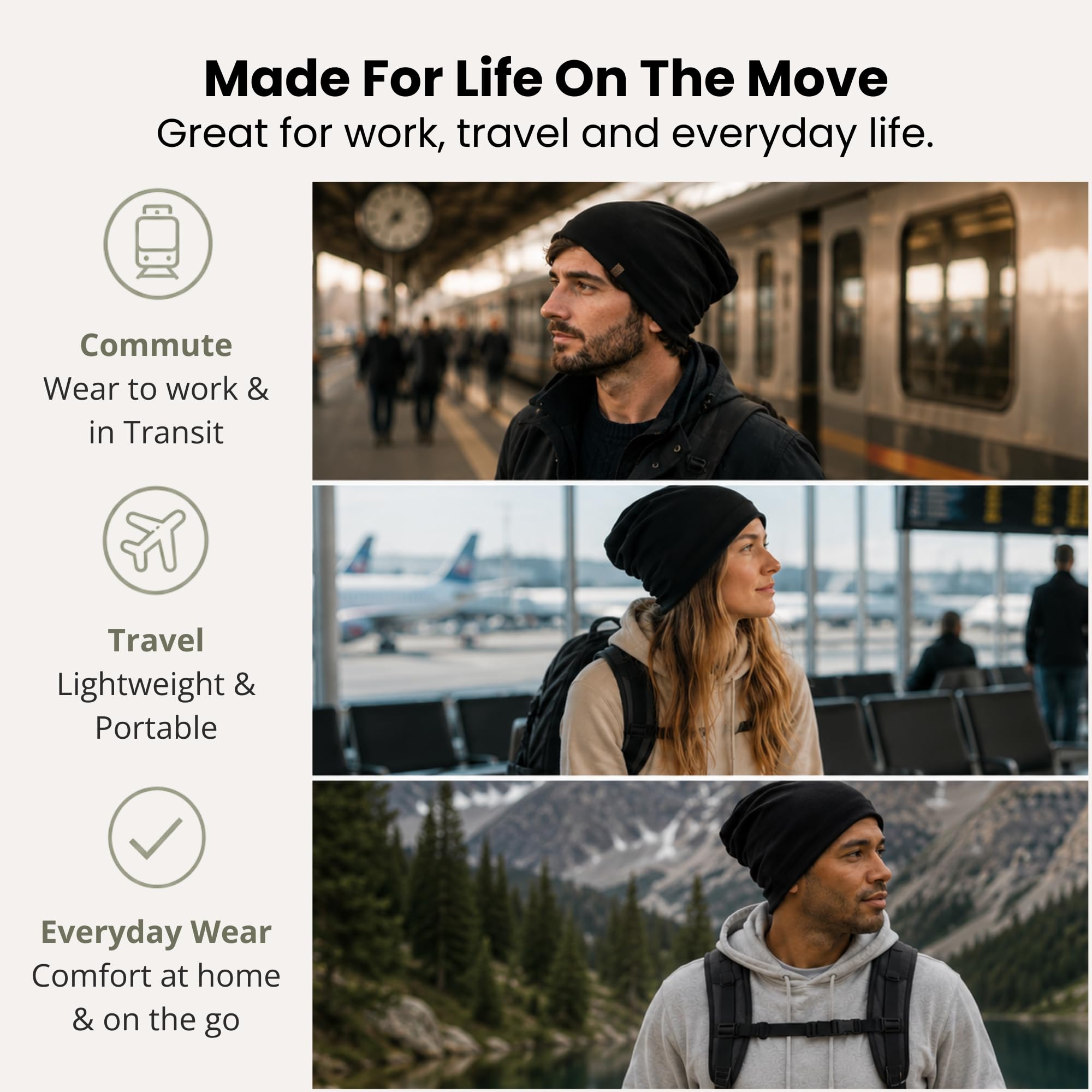 Gorro de algodón orgánico y Viscosa de bambú, con Forro EcoShield Bamboo Lyocell Fara-Day, Ideal para entornos Diarios de 5 G, B T, medidor Inteligente y Wi Fi