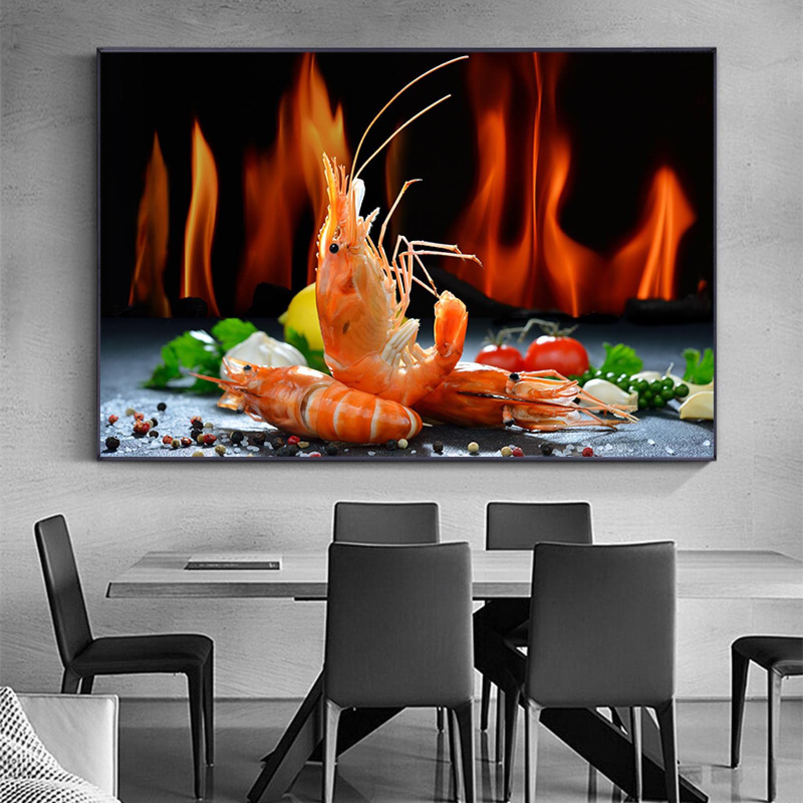 Impression poisson et crustacés KEBIA grand format 50x70cm