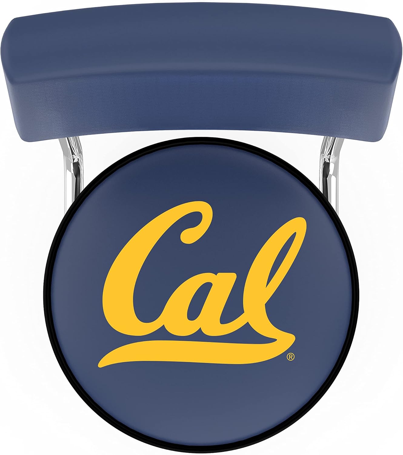 L7C4 Cal 25" Double-Ring Swivel Counter Stool with Chrome Finish