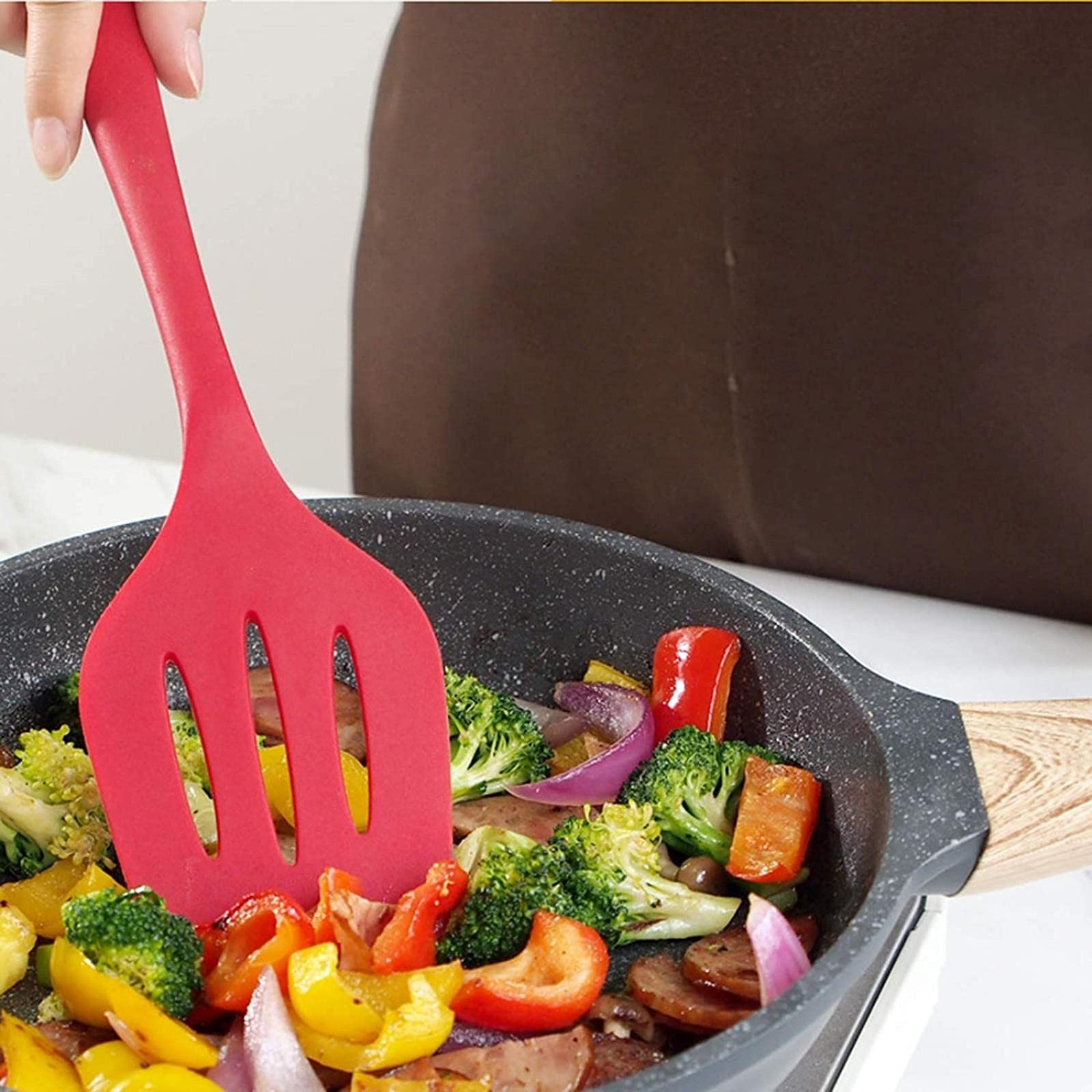 Langlebiges Küchenutensilien-Set - Kochutensilien-Set - Silikon-Küchenutensilien - Antihaft-Kochgeschirr mit Spachtel-Set - Küchenhelfer Kitchen GAD