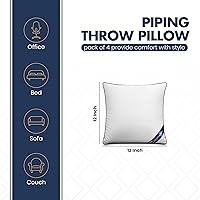 Vista 41 de Utopia Bedding Rellenos de Almohada Decorativa (Paquete de 4, Blanco), 20 x 20 Pulgadas Almohadas Decorativas de Interior para Sofá, Cama, Diván