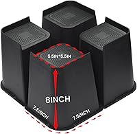 Vista 16 de Elevadores de Cama Resistentes, Elevadores de Muebles de Gran Tamaño, Soporta Hasta 6000 Libras, Eleva 1 Pulgada para Sillón, Sofá, Mesa, Silla