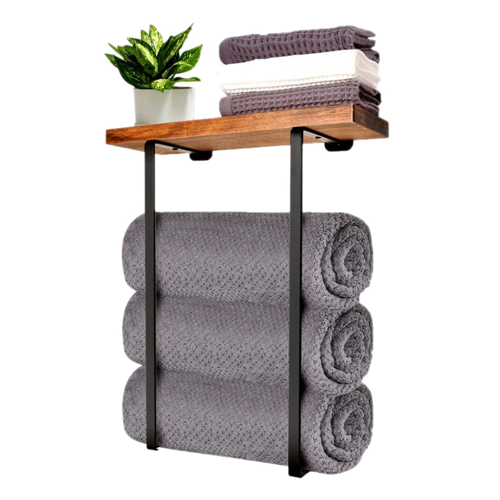 Porte-serviettes roulé mural pour créer une ambiance spa moderne dans votre salle de bain