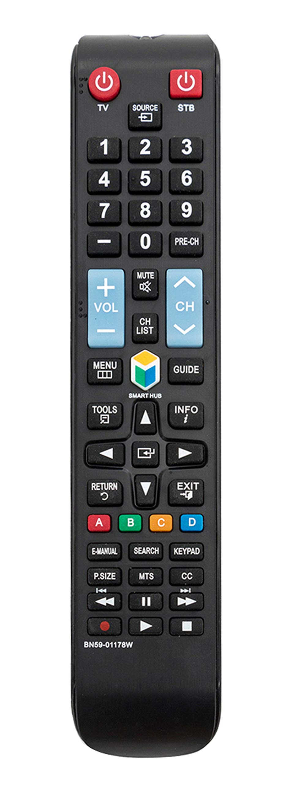 BN59-01178W Replaced Remote Compatible with Samsung LED LCD TV UN24H4500AFXZA UN28H4500AF UN46H6203AFXZA UN50H5203AF UN50H5203AFXZA UN50H6201AF