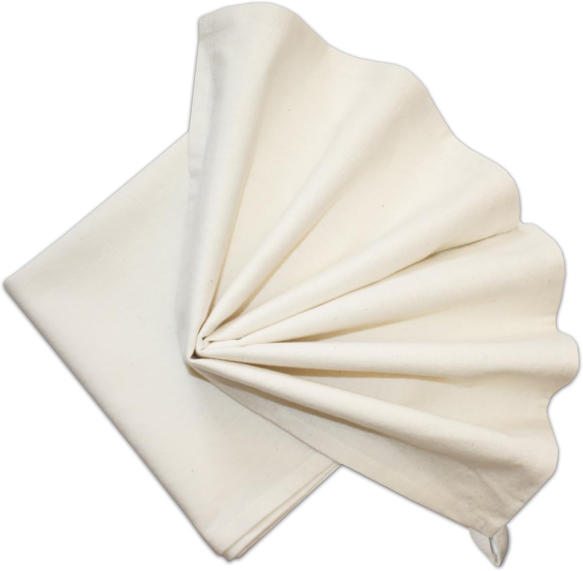 Toallas de cocina dobladilladas Stitch 'Em Up de tía Martha, 18 por 28 pulgadas, naturales, paquete de 2