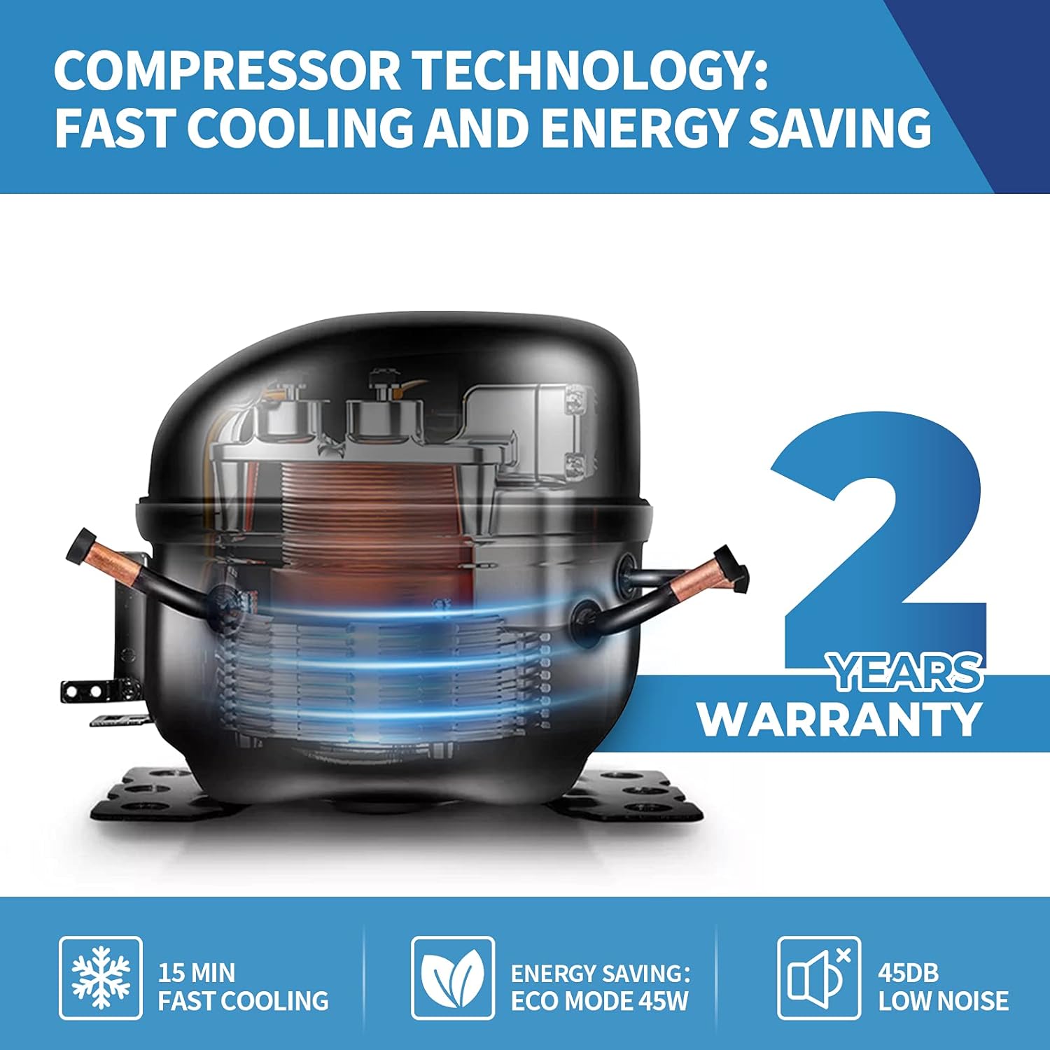 BougeRV 12 Volt Portable Car Refrigerator APP Control Compressor Freezer Fridge 9 Quart for Camping Trip Travel Fishing 12V/24V DC 110~240V AC, -4℉-68℉ : Automotive