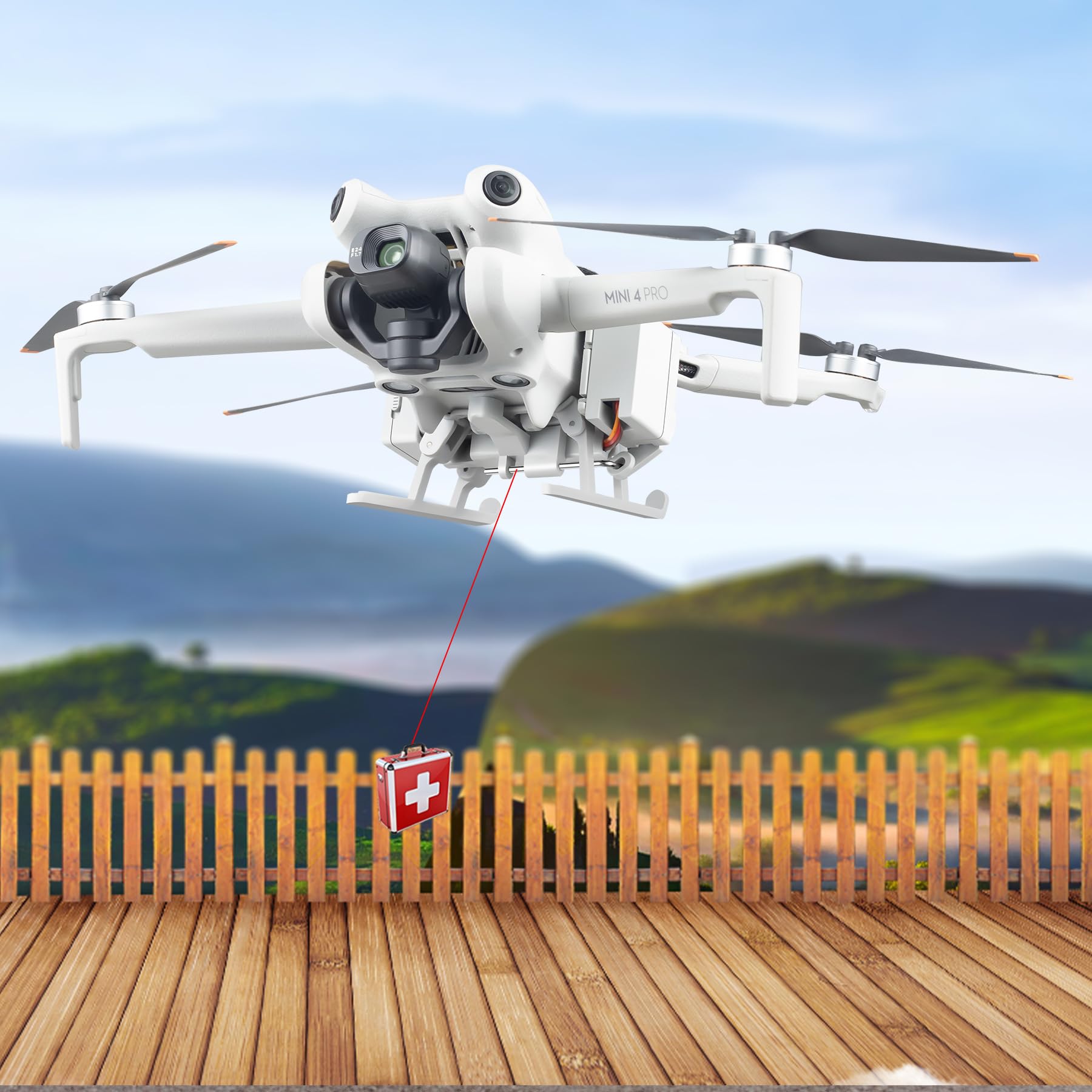 Système de libération et de chute pour drone DJI Mini 4 Pro, kit de libération d'hameçon de pêche Droper, accessoires de livraison de charge utile