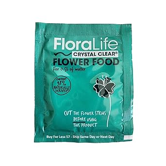 GARDEN TRENDS Floralife Crystal Clear Cut Flower Fertilizer Powder 20 Packets