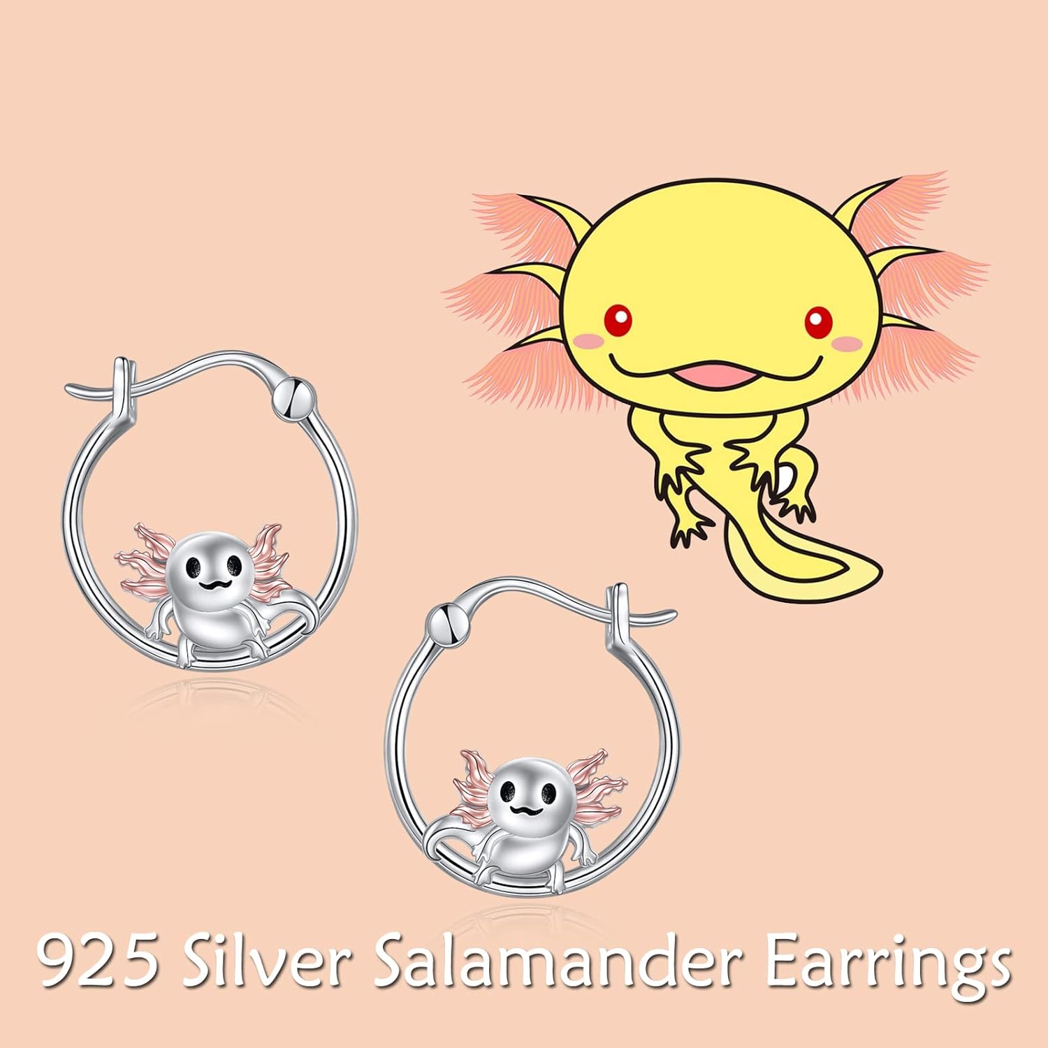 Cow/Cat/Fox/Pig/Axolotl/Elephant/Scorpion/Sloth/Chicken/Owl Hoop Earrings 925 Sterling Silver Hypoallergenic Animal Jewelry Gifts - Image 6