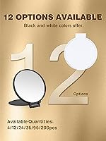 Vista 6 de Qislee Espejo compacto a granel, espejo de maquillaje redondo para bolso, juego de 24 (blanco)