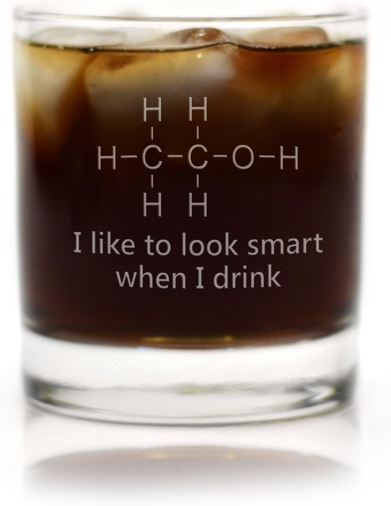 Funny Chemistry of Alcohol Engraved Glass (Cocktail Rocks)