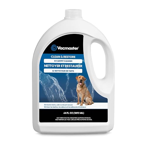 Vacmaster CCS03 Carpet Cleaning Shampoo Solution for Stain Removal 64 oz