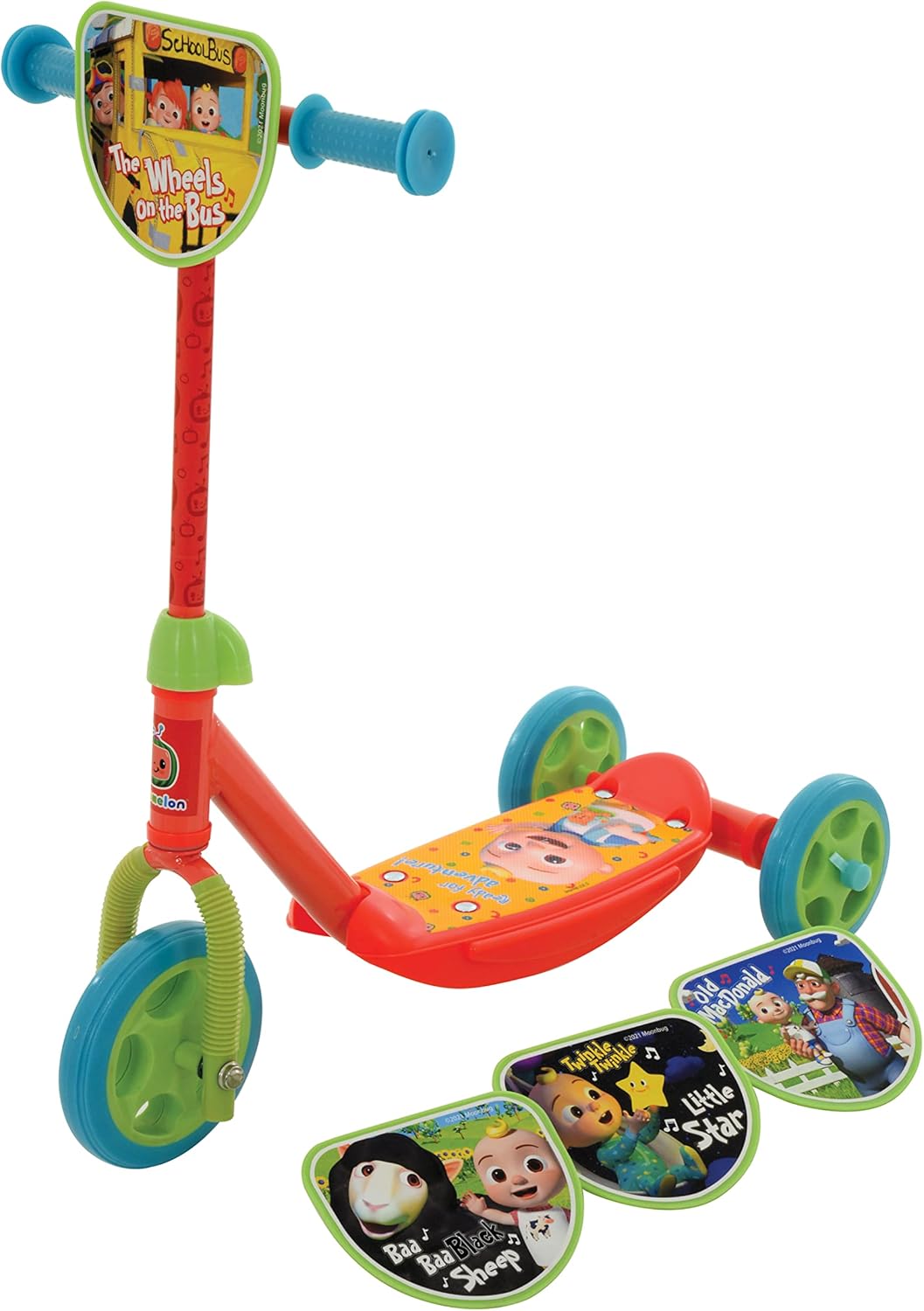 CoComelon Switch It Multi Character Tri Scooter,Multi-Coloured,57cm x 35cm x 67cm