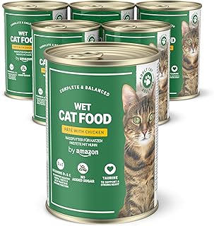 by Amazon Grain-Free Wet Cat Food Tin Pate Chicken 6 x 400g product image