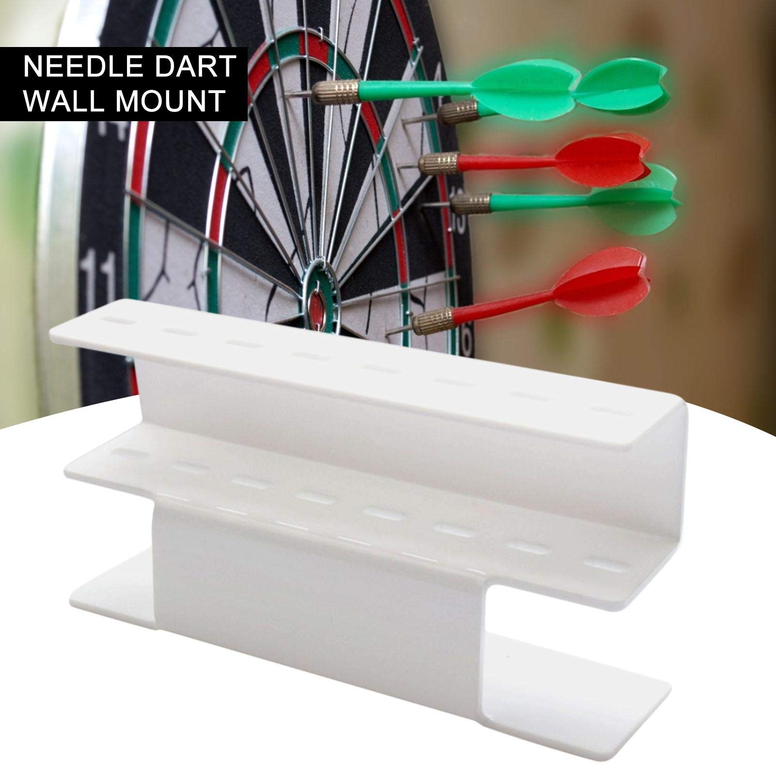 Longlasting Acrylic Dart Holder Wall Mounted Solid Wall Dart Holder Non-Slip Holds up 8 Darts Wall Display Rack Holds and Displays Soft or Steel Tip Darts