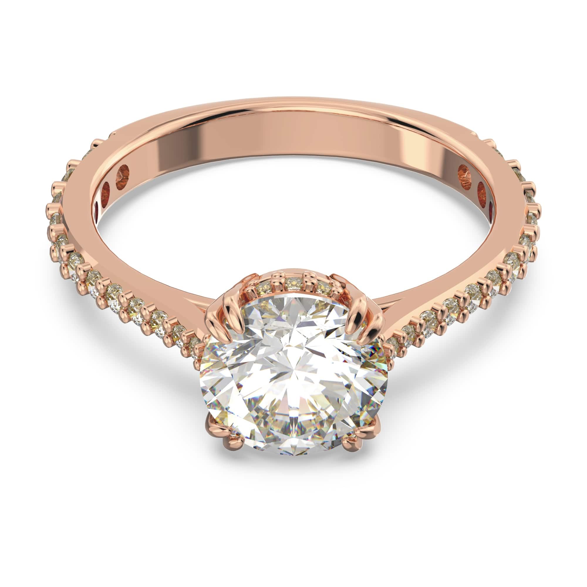 Swarovski Ladies Constella Rose Gold Plated Cocktail Ring 5642643 52