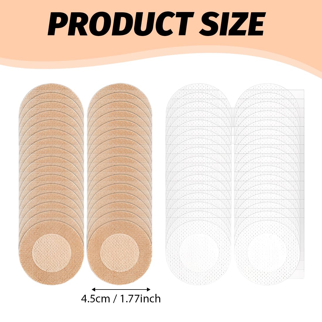 Copertine per capezzoli da Uomo, 100 Pezzi (50Pairs) Copricapezzoli per Uomo, Copri Capezzoli Adesivi, Anti-Sudore, Anti-Chafing, Invisibile e Confortevole per Corsa, Sport, Uso Quotidiano
