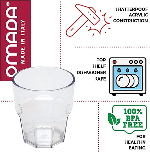 Miniatura 4 de Vasos de acrílico transparente de 6 piezas vasos de plástico aptos para lavavajillas, cristalería y vasos para exteriores de 10 onzas, vasos para