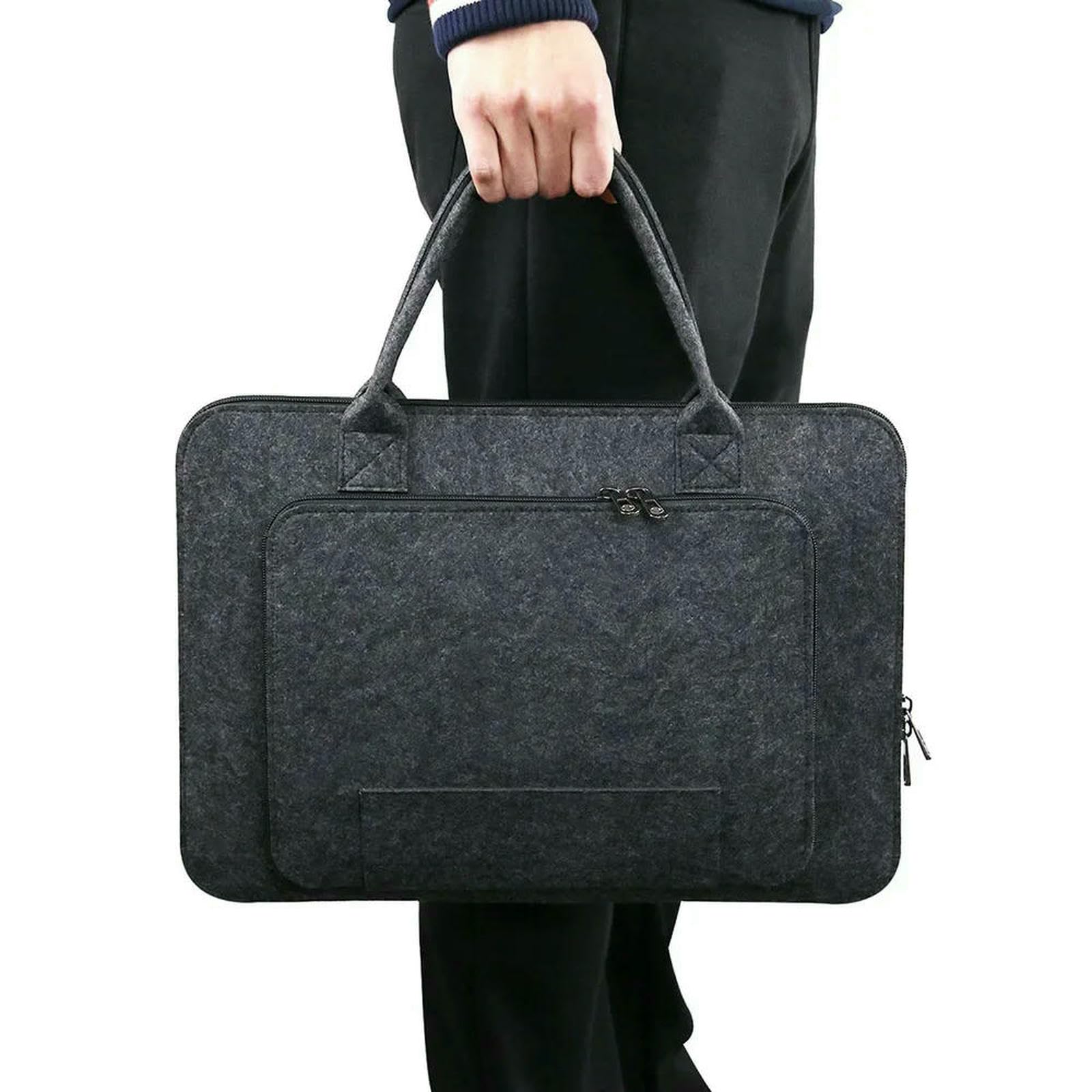 Borsa Porta pc Custodia Computer Donna per Laptop da 11 13 15,6 17 Pollici, in Feltro Portatile Trasporto con Maniglia