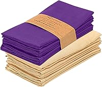 Vista 33 de Ruvanti - Juego de 12 servilletas de tela, servilletas de 45 x 45 centímetros lavables, suaves, duraderas, absorbentes, mezcla de algodón.