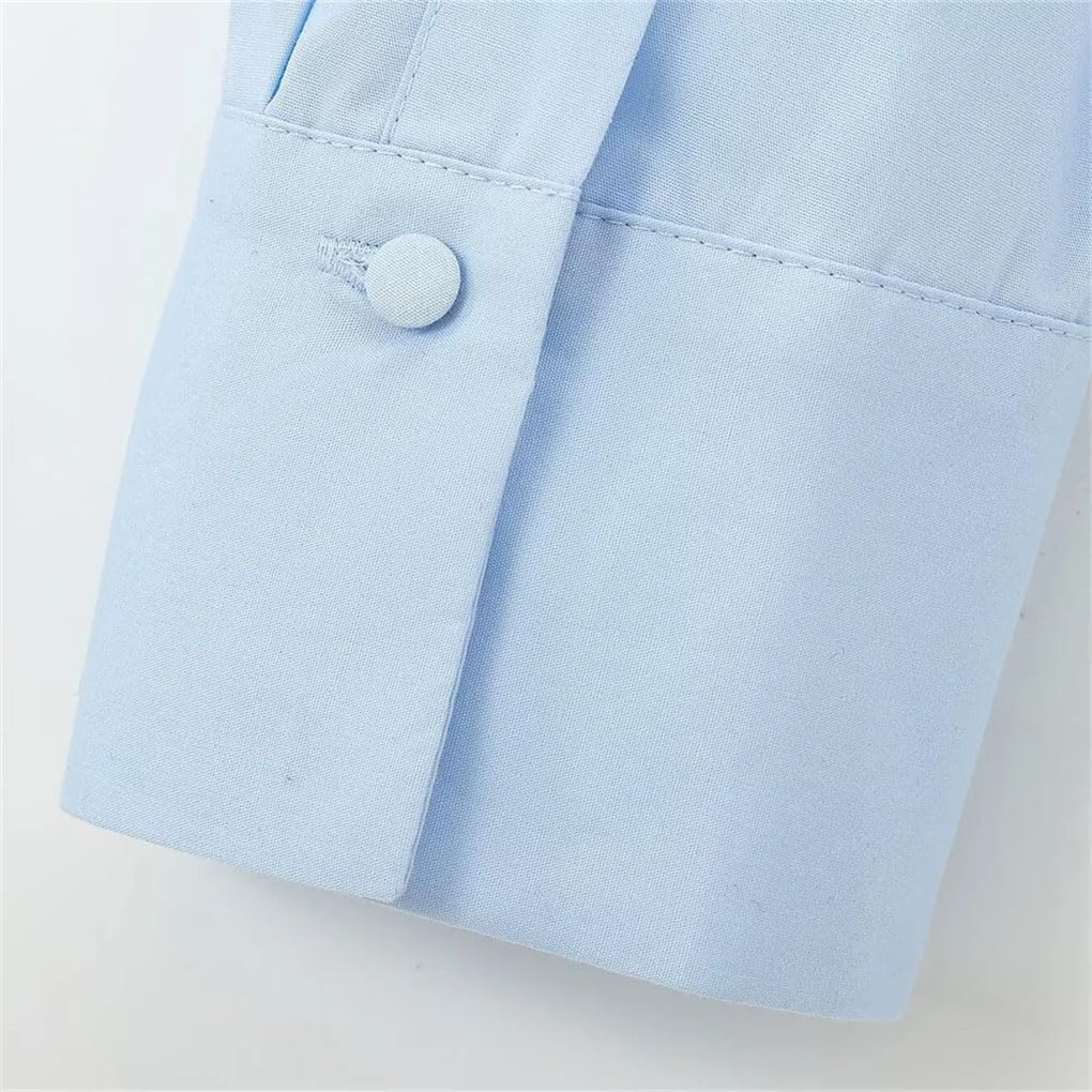 Women's Solid Color Long Sleeve Lapel Short Shirt