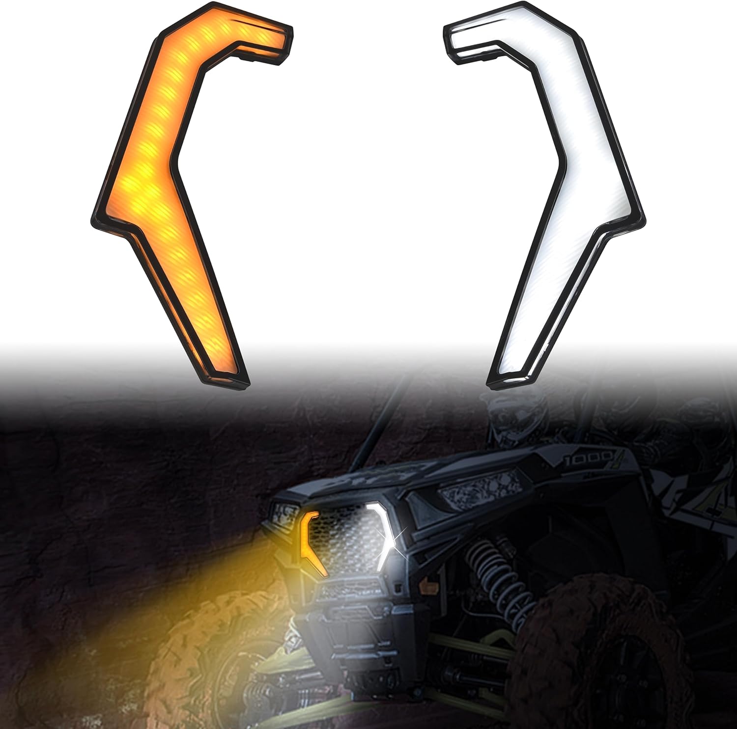 Plug And Play Street Legal Turn Signal Kit Blinker Fang Lights For Polaris RZR E - Foto 8