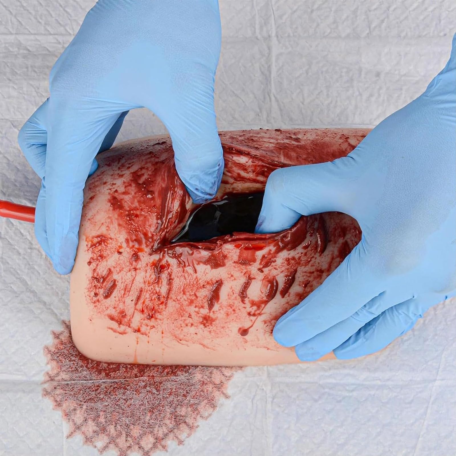 Modelo de Silicona para Entrenamiento de heridas en el Muslo, para el Control de Sangrado y empaquetamiento de heridas, Ayuda para el Entrenamiento de Vendajes hemostáticos, para capacitación