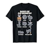 Basics of Cat Geometry Funny Cat Math Physics Science Humor T-Shirt