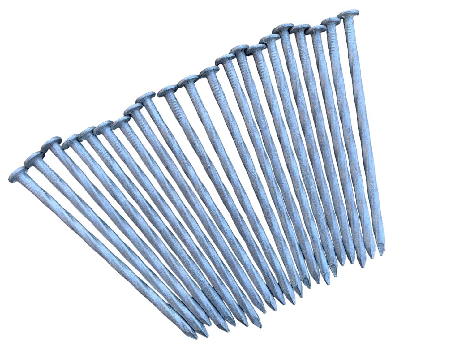 Sandbaggy 6" Heavy Duty Galvanized Artificial Turf Stakes - Spiral Landscape Nails - Ground Spikes/Pins - Synthetic Grass, Lawn, Edging, Weed Barrier
