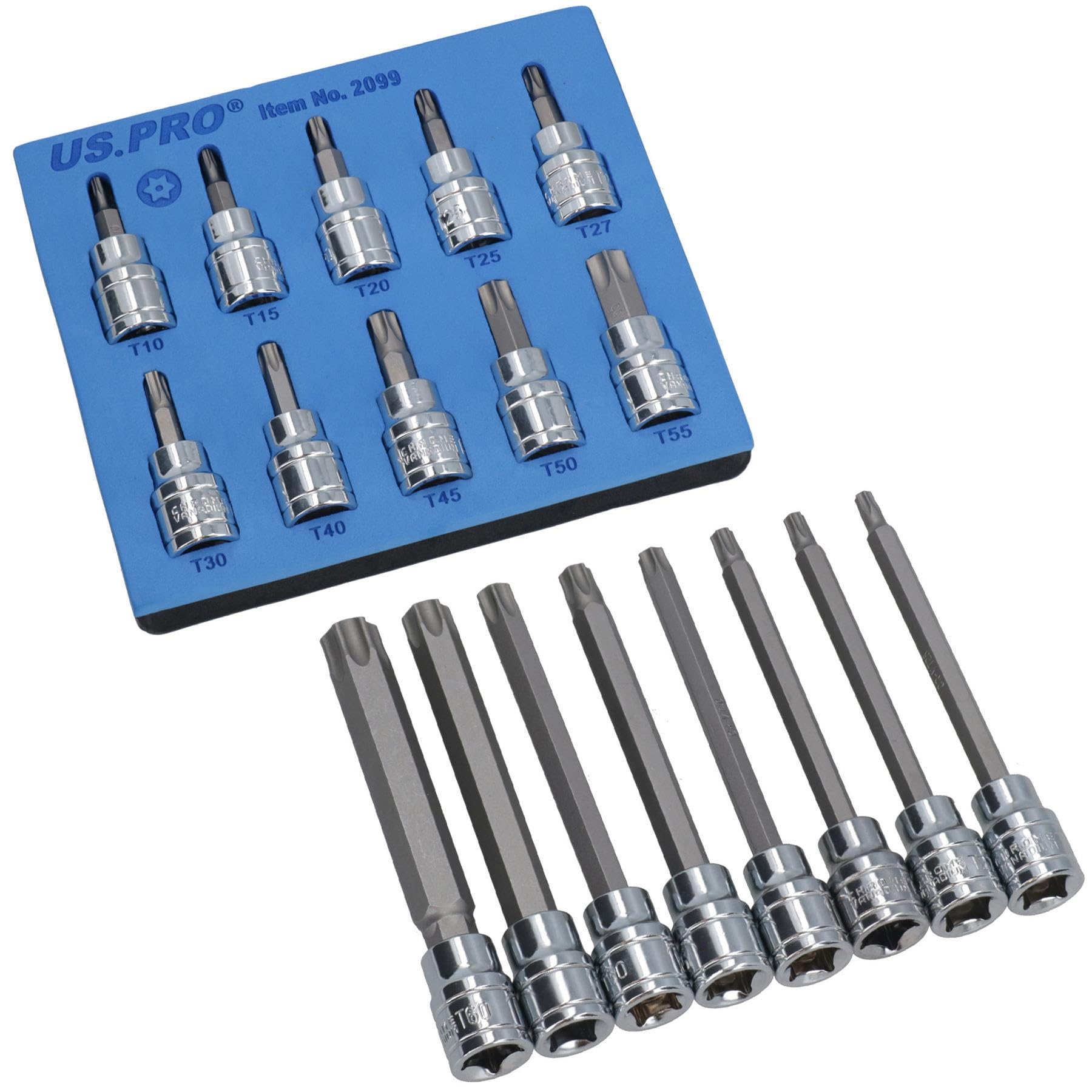 Débloquer vis inviolables Star avec le jeu de douilles Torx 3/8 T10-T60
