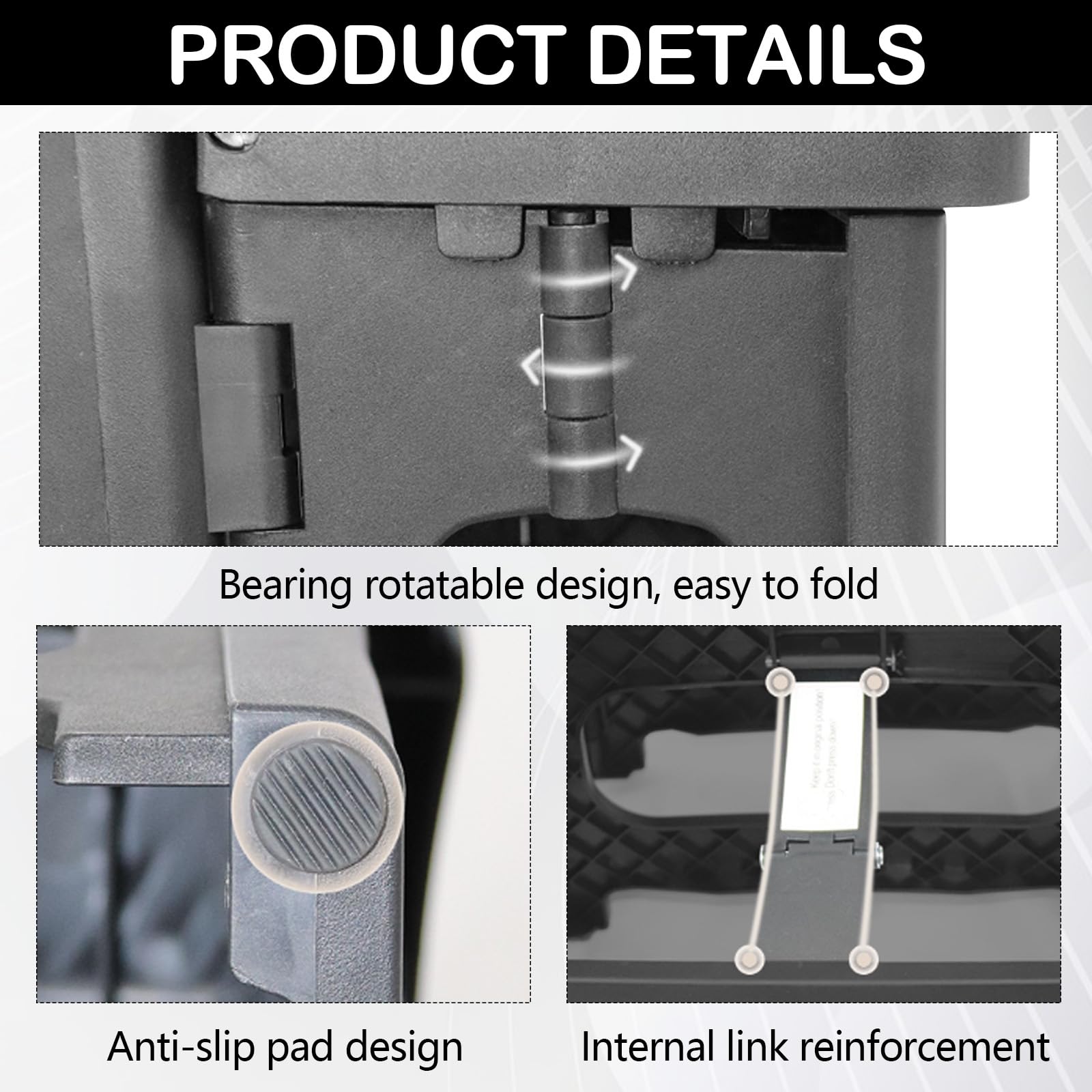 Taburete plegable de 2 pasos con banda de rodamiento antideslizante, capacidad de carga de 150 kg para niños con taburete plegable para cocina, hogar, oficina, exterior