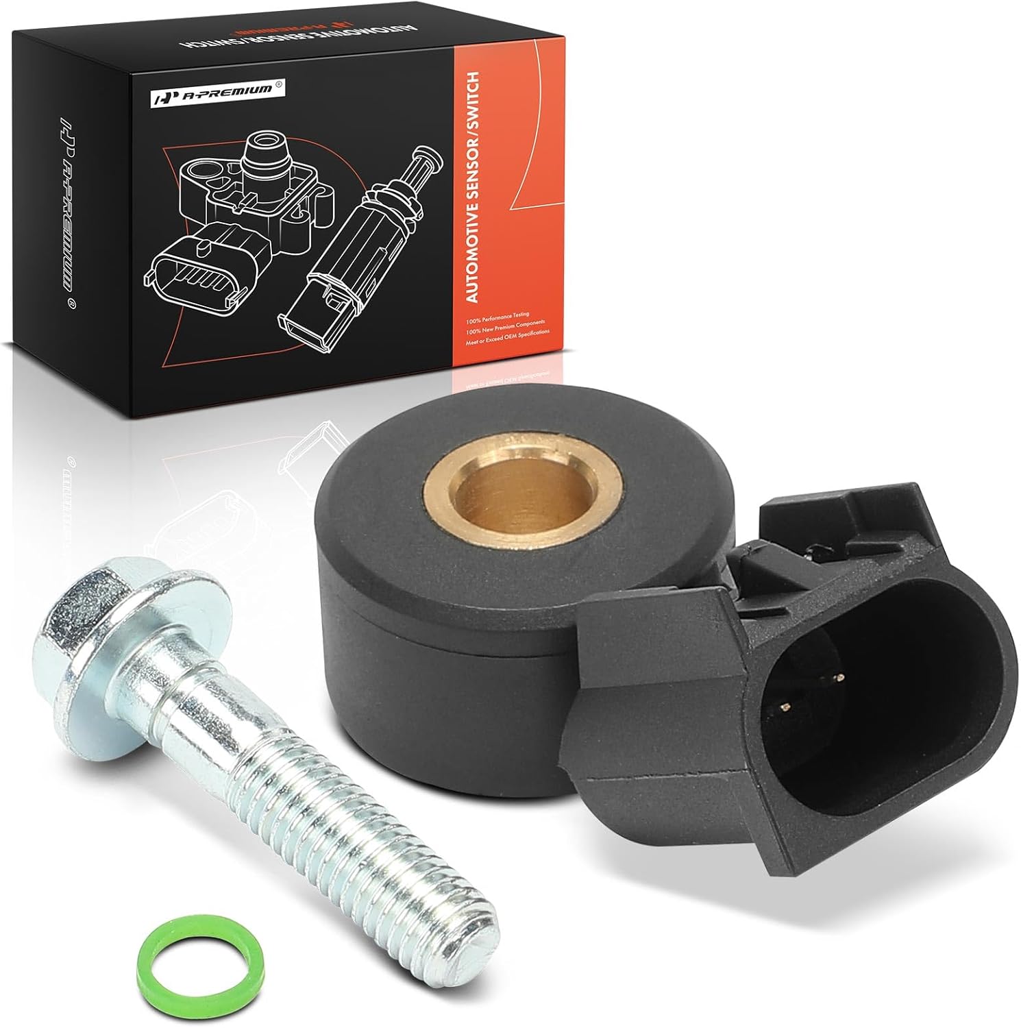 A-Premium Ignition Knock Detonation Sensor Compatible with Chevy Equinox, Malibu, Cruze, Traverse, Impala, Camaro, Colorado & GMC Terrain, Acadia & Buick Enclave & Cadillac & Saab & Pontiac & Saturn