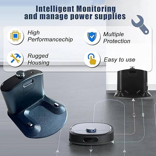 Miniatura 7 de Roomba Charger, base de carga Roomba, base de carga Roomba, estación de acoplamiento de repuesto Roomba para Roomba e5 e6 i1 i3 i4 i6 i7 i8 500 600