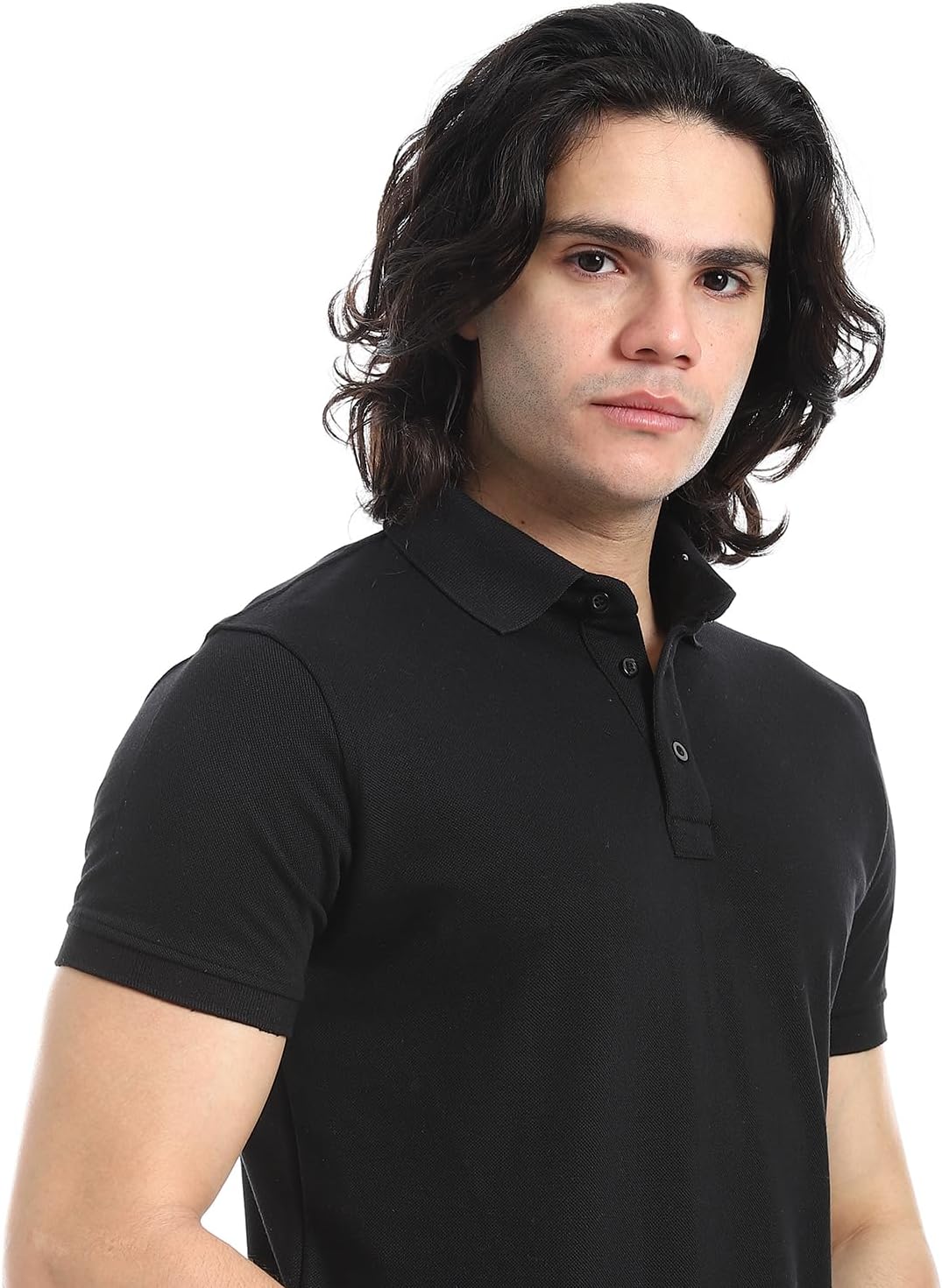 المتكامل - تيشيرت نصف كم بخياطة على الصدر ونمط غربي للرجال من ... - view 4