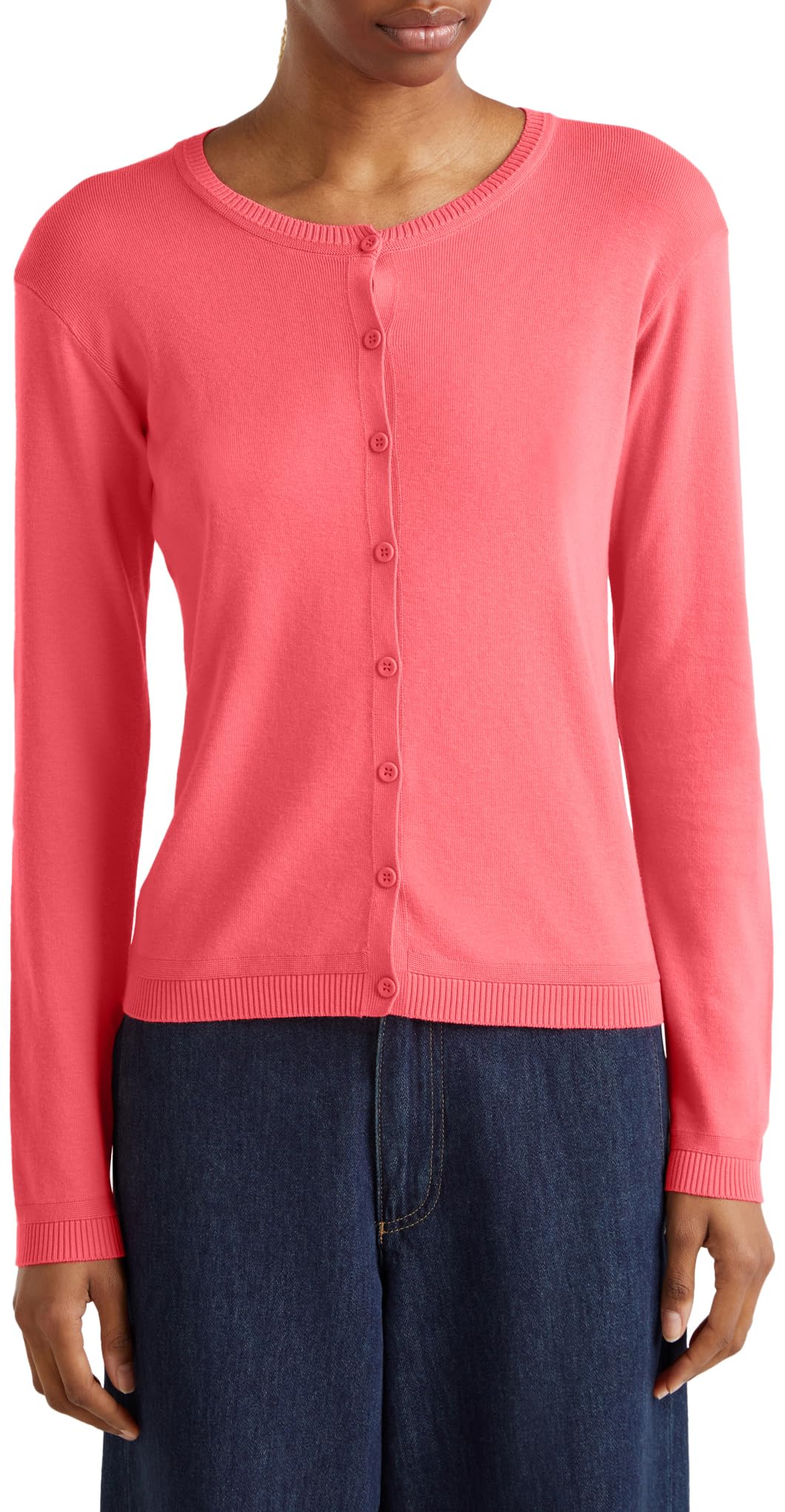 United Colors of Benetton Maglia Coreana M/L 1091d5558 Maglione Cardigan Donna (Pacco da 1)