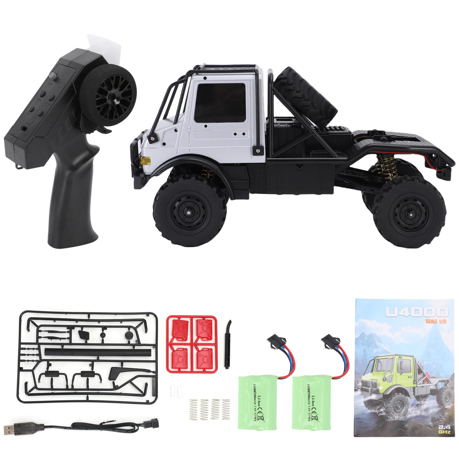 Changor Auto Fuoristrada con Carrozzeria in Lega 4WD RC Crawler 1:18 | Design adatto a tutti i terreni, capacità di arrampicata, luci multi-scenario, telecomando 2.4G, per uso interno ed esterno