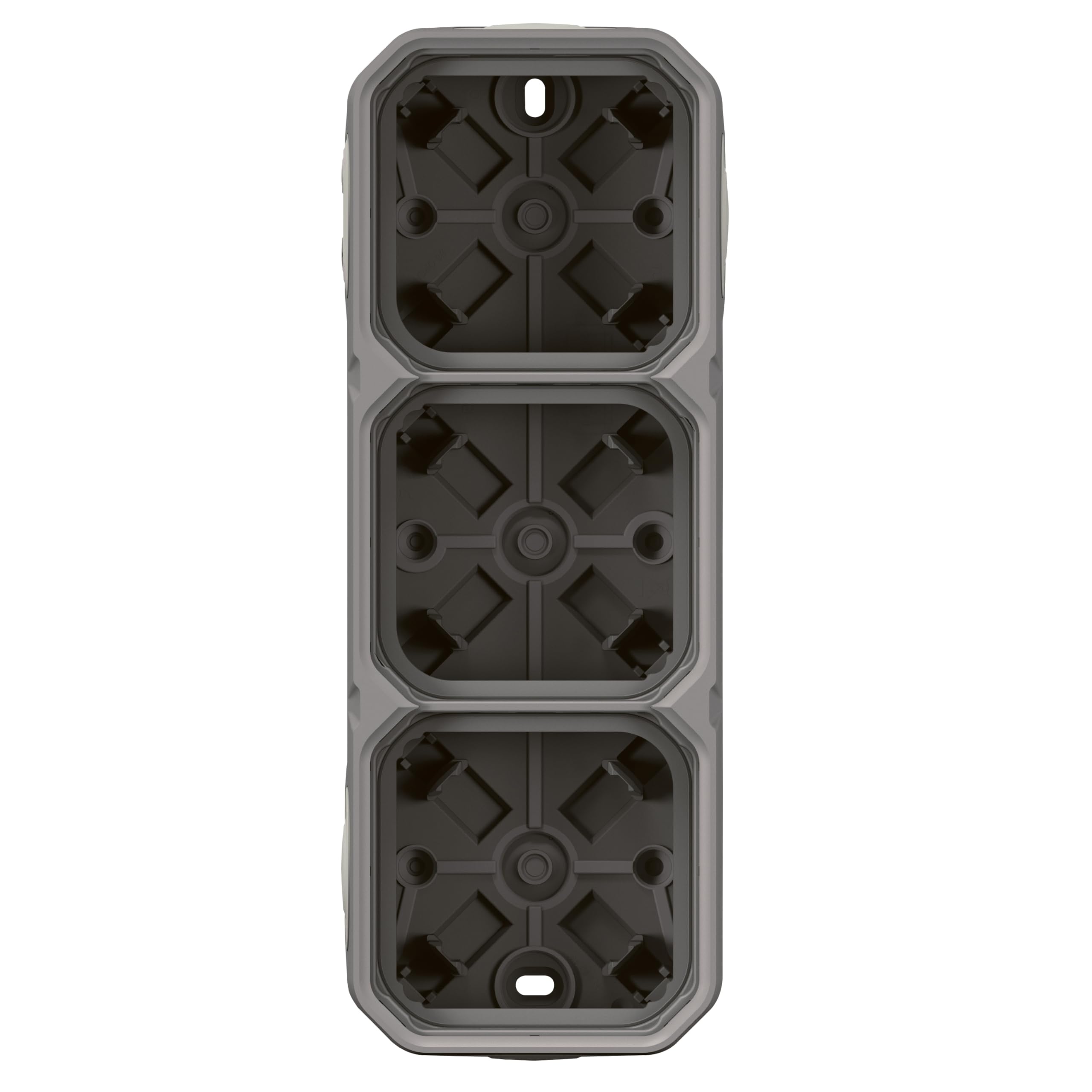 boitier saillie - 3 postes - horizontal ou vertical - gris - legrand plexo 069680l