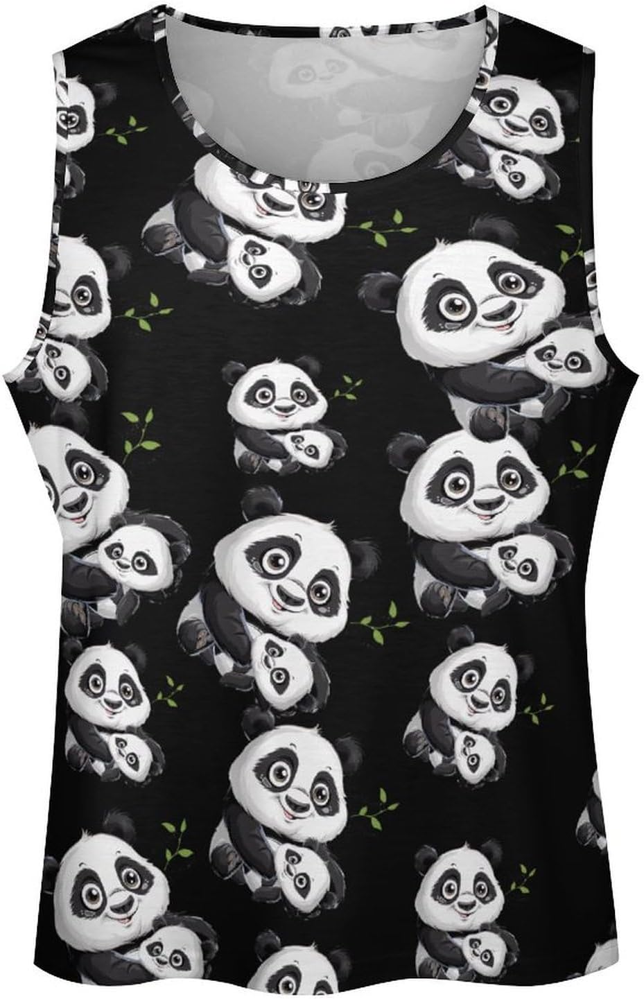 Panda Mamas-Bears Men's Tank Tops Sleeveless Muscle Shirts for Men Lightweight Vest Crew Neck T-Shirts