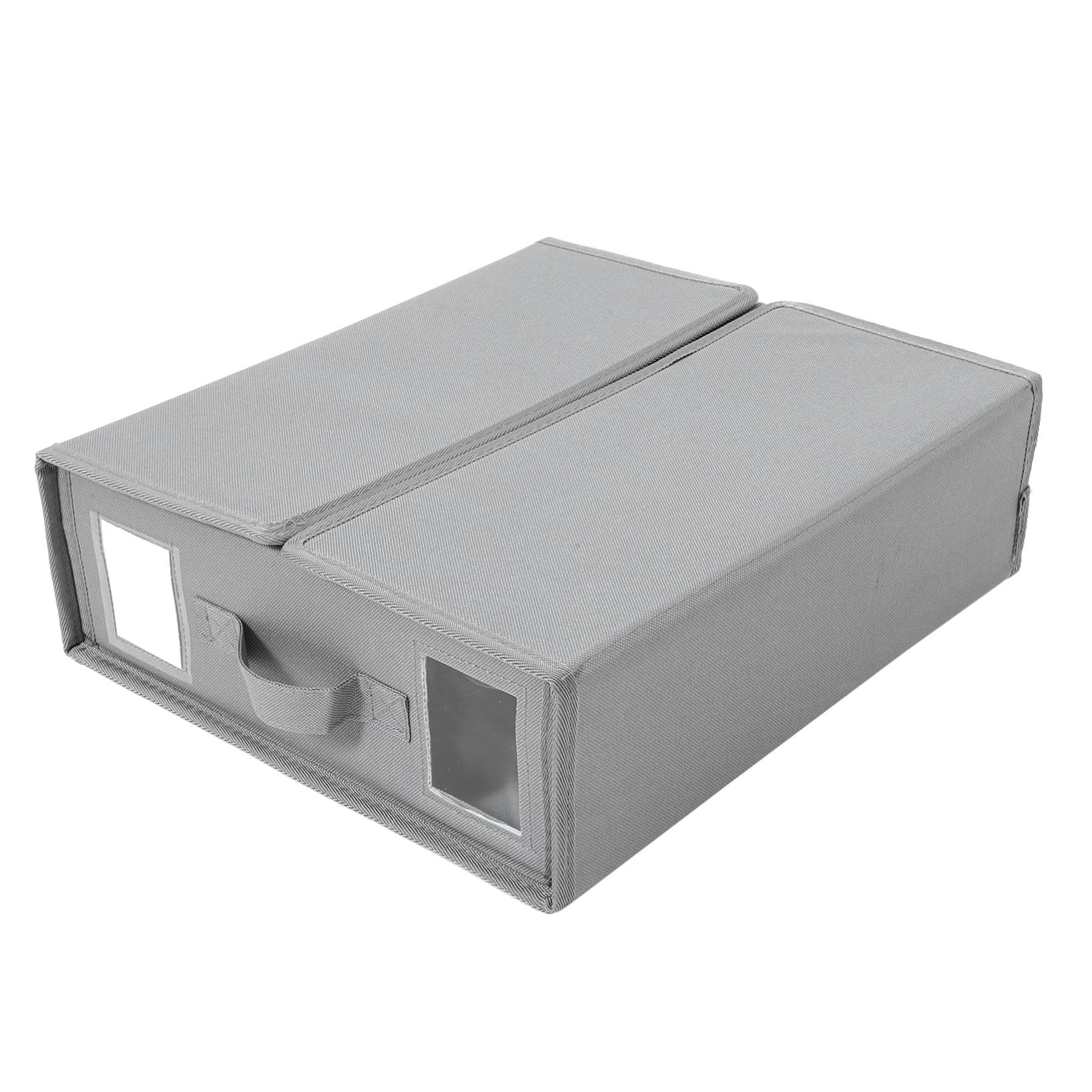Organisateur de draps pliable en Oxford gris avec fermeture éclair pour placard net