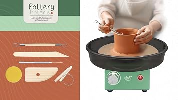 BUKI 5441 - Professional Studio Master Pottery - Electric Pottery Rotating Table - 220 rpm 20 cm Metal Disc 1 kg Clay Accessories from 10 Years