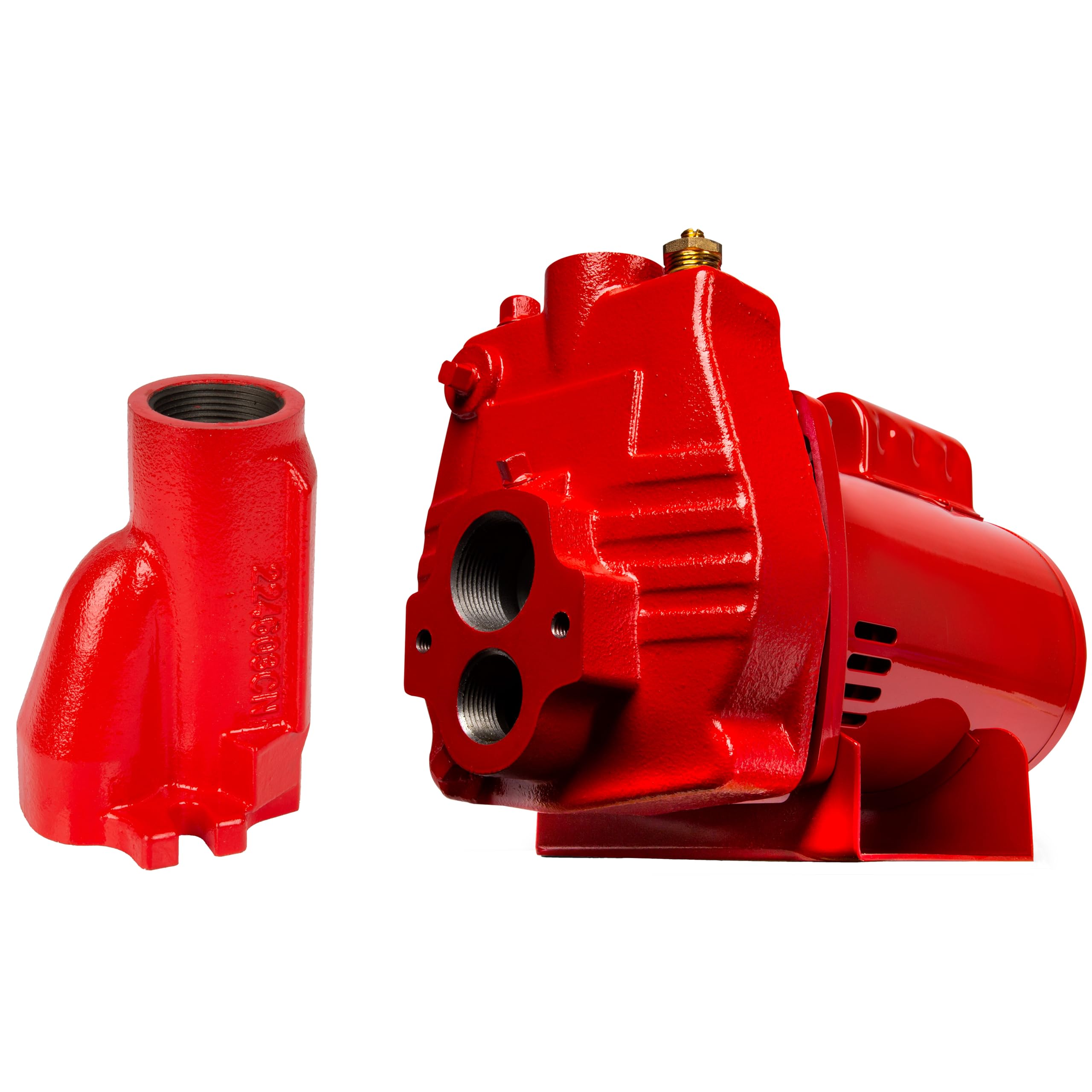 Red Lion RJC-50-PREM 115/230 Volt, 1/2 HP 14.2 GPM Premium Convertible (Shallow or Deep Well) Jet Pump, Red, 602136