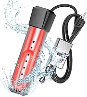 Aquecedor De Água Portátil Com Haste De Aquecimento Elétrico De Imersão De 2000 W Para Banheiras, Piscinas E Uso Externo, Aquecimento Rápido Para Residências E Escolas, Temperatura Definida (