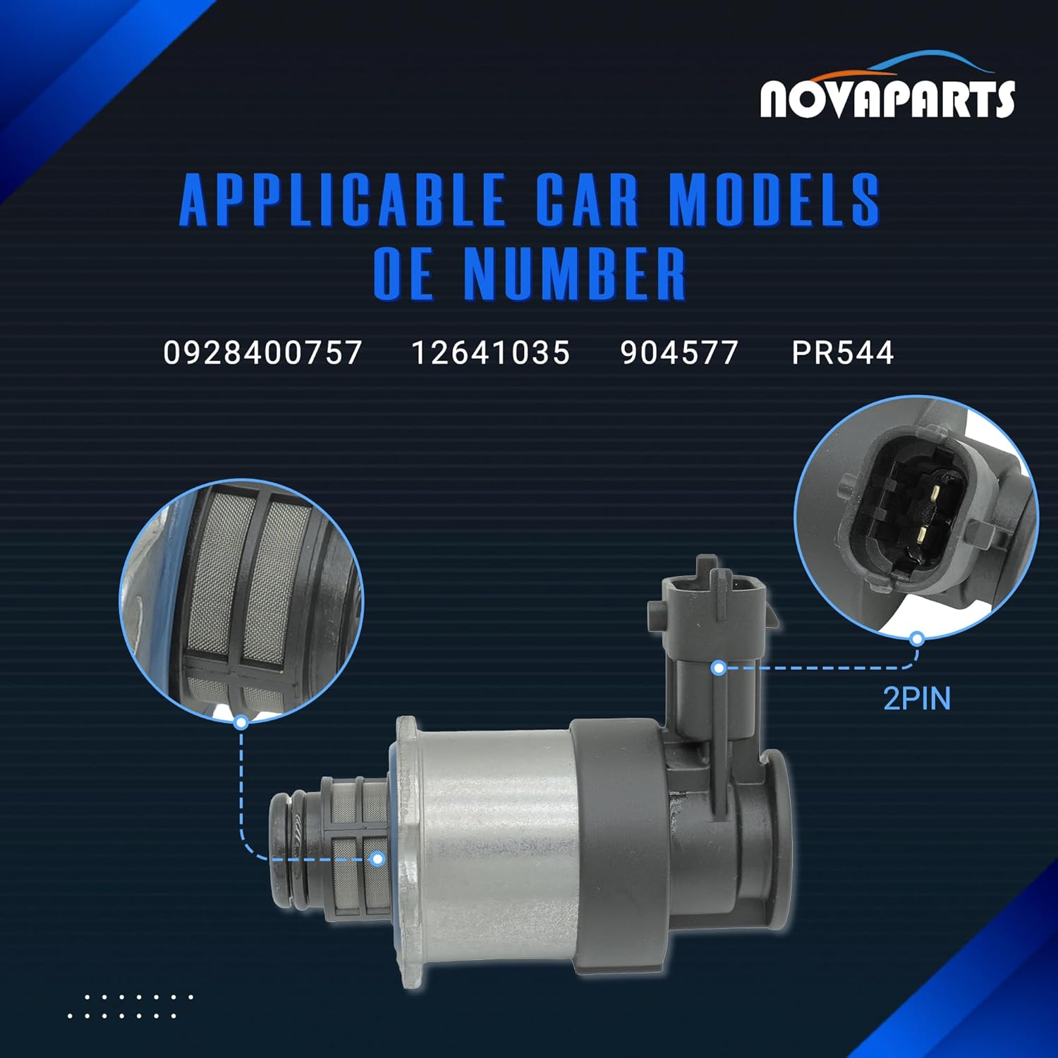 Fuel Injection Pressure Regulator Control Valve 0928400757 for 2011-2016 Chevrolet Silverado Express 2500 3500 GMC Savana 2500 Ford F250 F350 F450 F550 6.6L LML DURAMAX 12641035 904-577